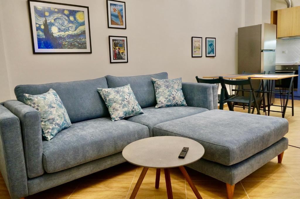 Posezení v ubytování Blue Oasis Apartment