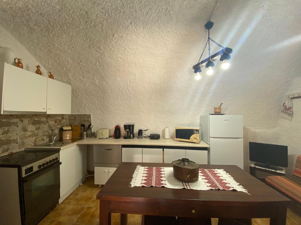Kuchyň nebo kuchyňský kout v ubytování Terra Petra Mani