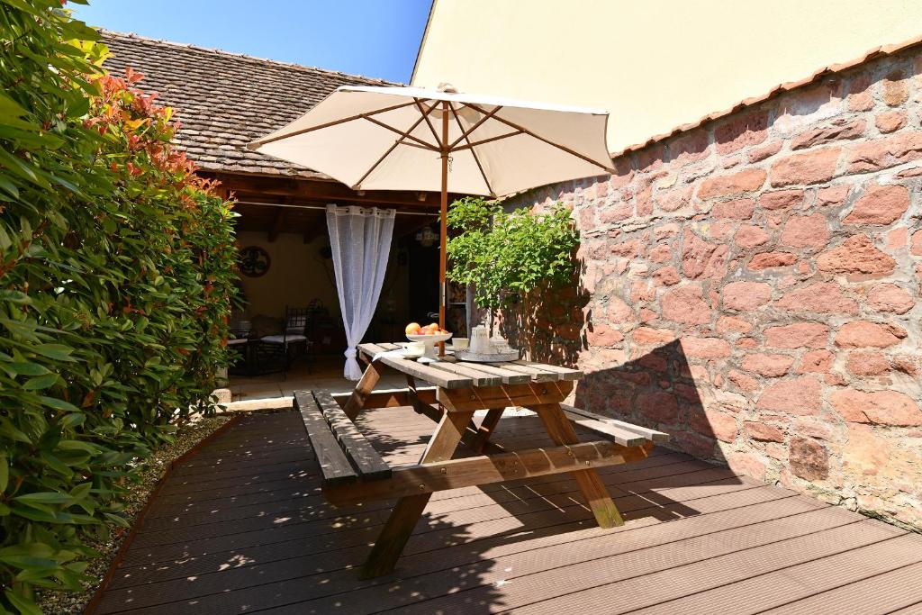 Patio nebo venkovní prostory v ubytování La Longère des Capucines