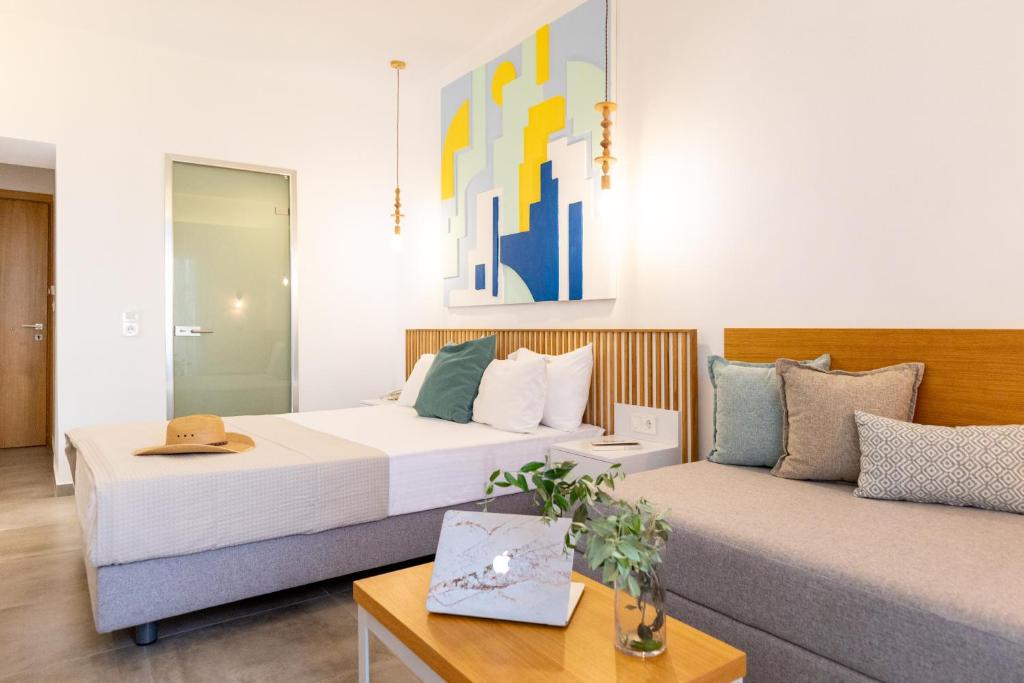 Postel nebo postele na pokoji v ubytování Hotel Samaras Beach