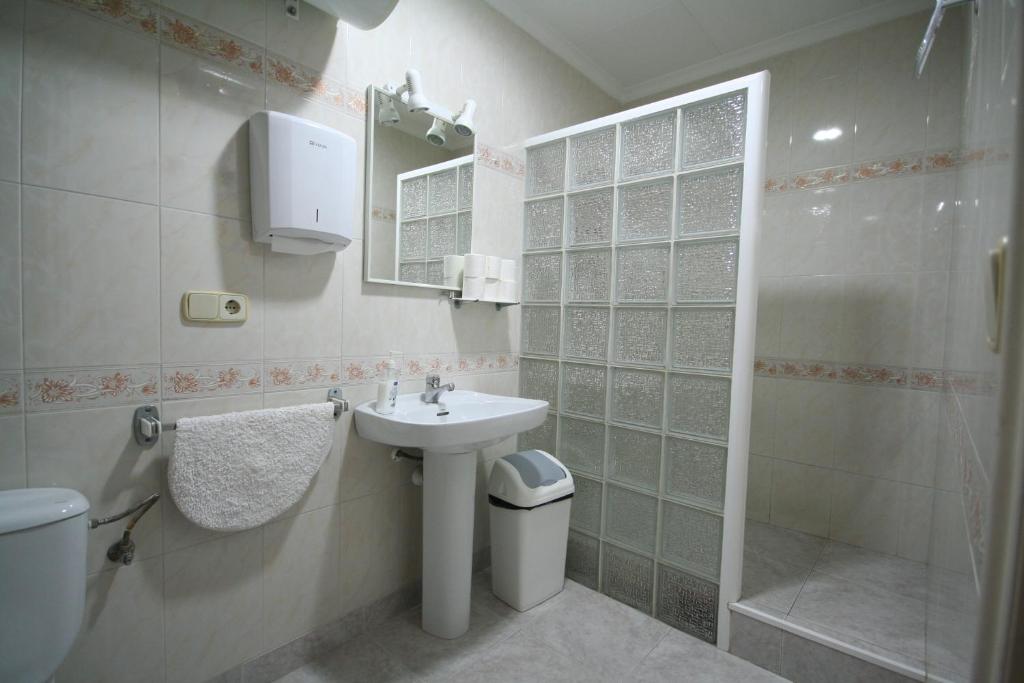 Koupelna v ubytování Hostal Juventus