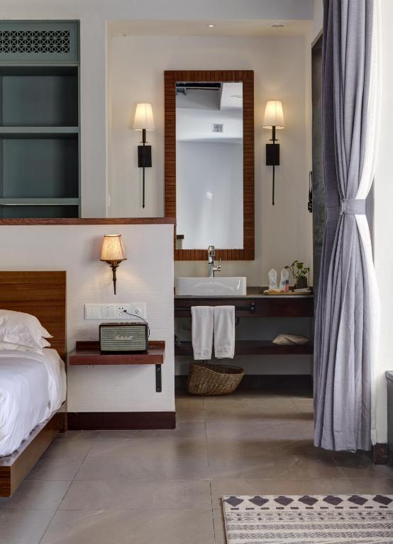 Postel nebo postele na pokoji v ubytování Vangen Hotel