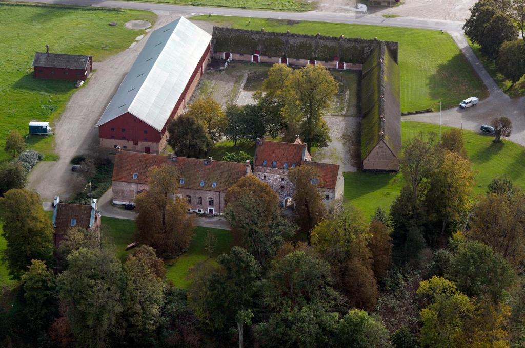 Letecký snímek ubytování borgeby Slotts Hotell