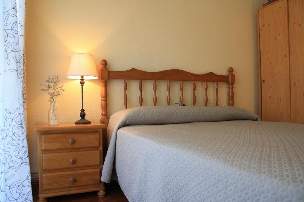 Postel nebo postele na pokoji v ubytování Albergue Los Chorros