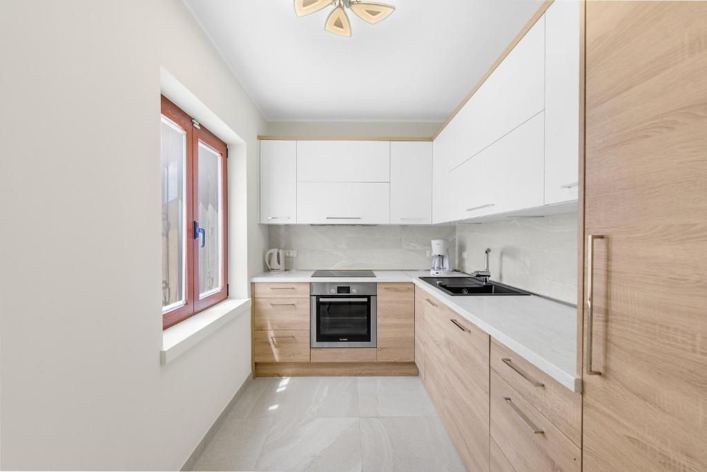 Kuchyň nebo kuchyňský kout v ubytování Apartment Stanko
