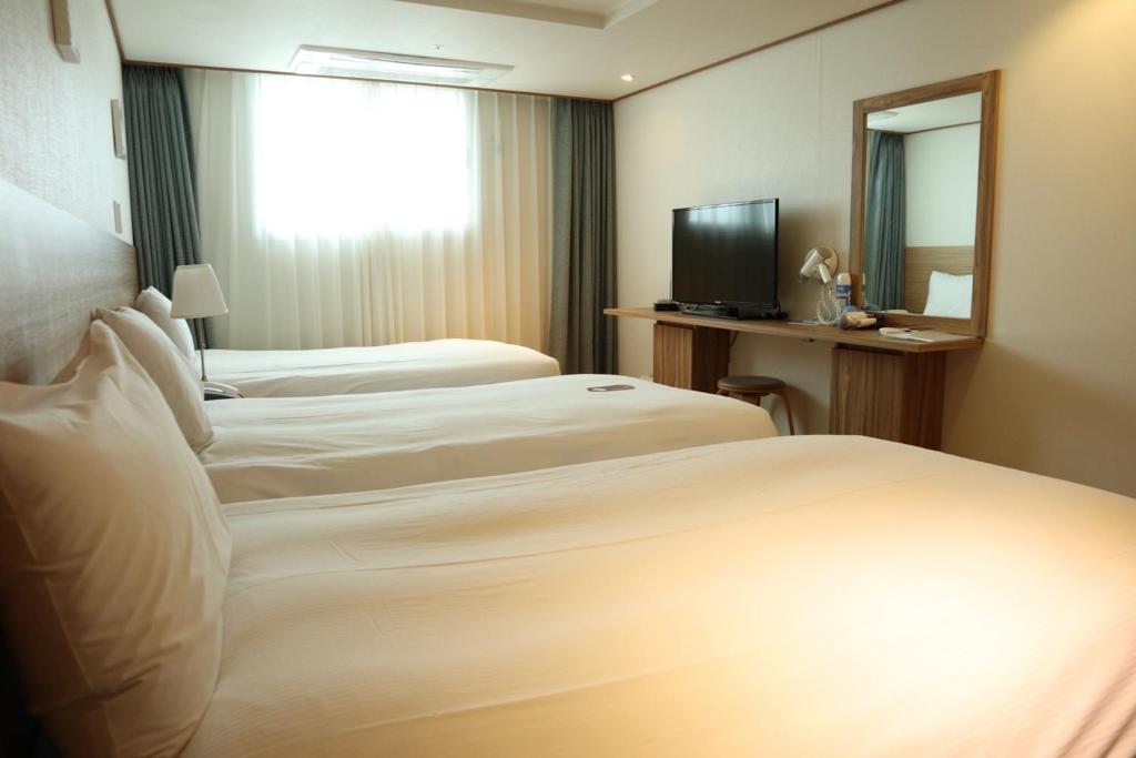 TV a/nebo společenská místnost v ubytování Hotel Rest Seogwipo