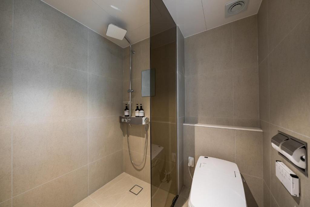 Koupelna v ubytování Hotel GITE