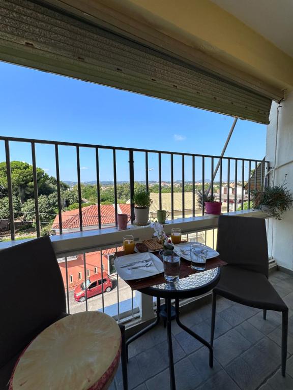 Balkón nebo terasa v ubytování Olia apartment