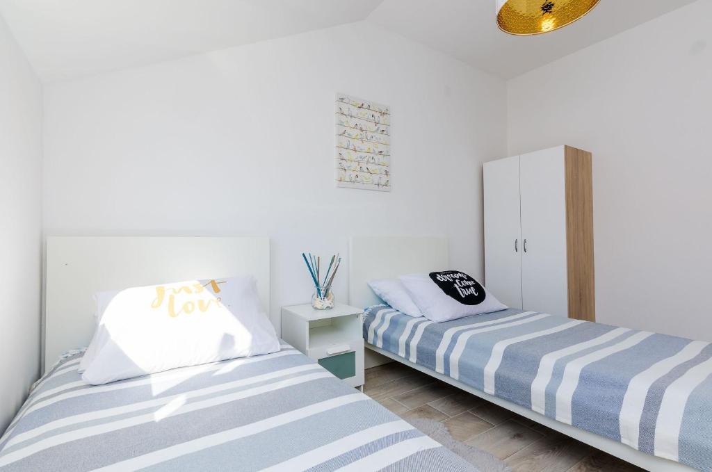 Posteľ alebo postele v izbe v ubytovaní Apartment Sea Shell