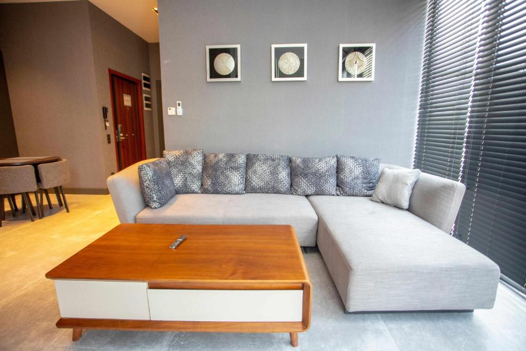 Posezení v ubytování Gumbati Apart Hotel