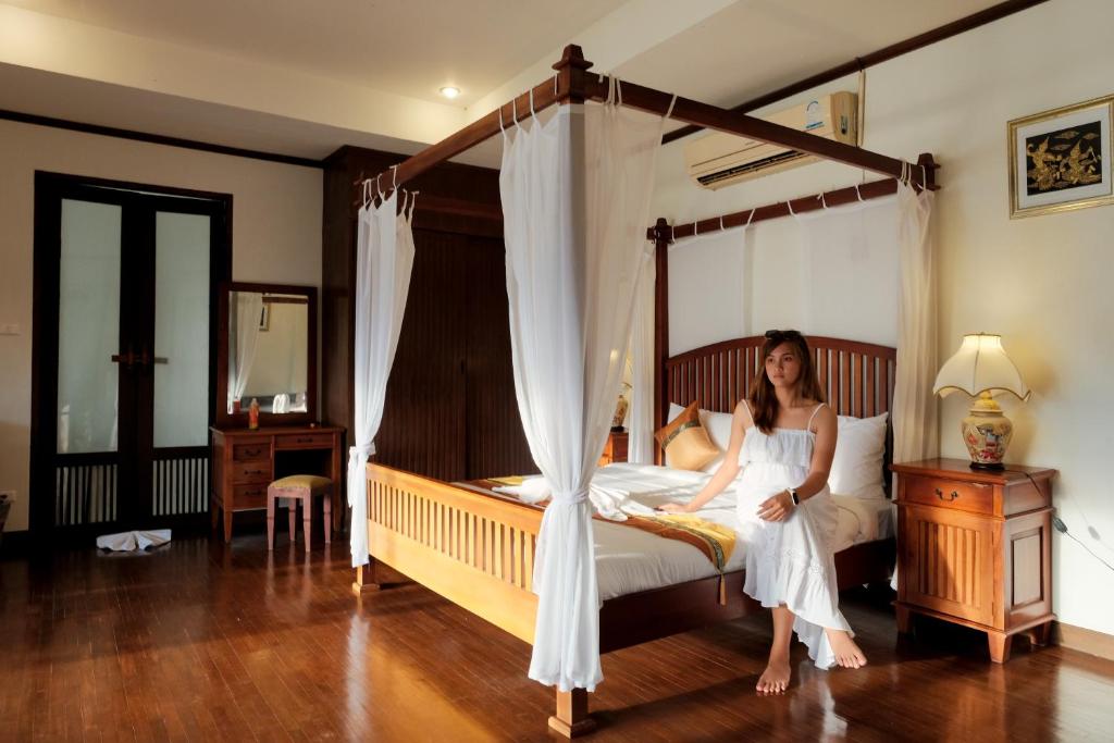 Postel nebo postele na pokoji v ubytování Kooncharaburi Resort - Koh Chang