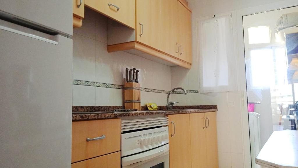 Kuchyň nebo kuchyňský kout v ubytování Apartamentos Capricho 3000