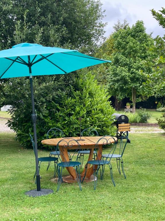 Zahrada ubytování Chambre studio familiale la Brandonnière