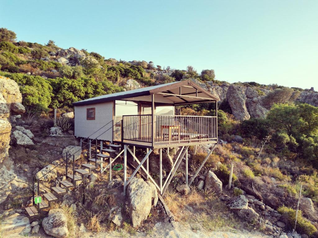 a rendering of a tiny house on a mountain at Mandra - Nature Living in Bodrum City