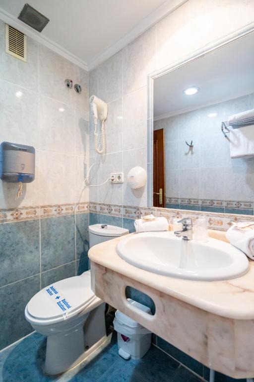 Koupelna v ubytování Hotel Beleret