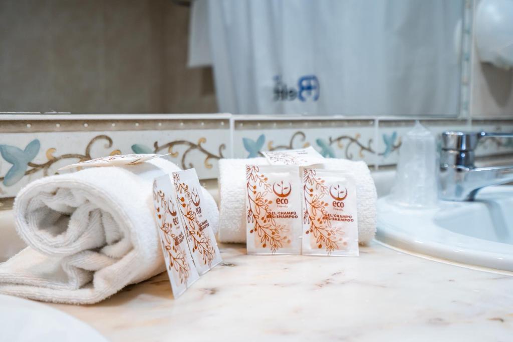 Koupelna v ubytování Hotel Beleret