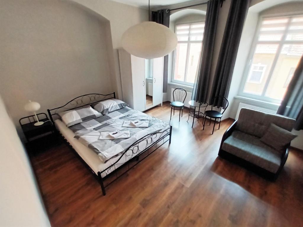 Posteľ alebo postele v izbe v ubytovaní Apartament Majówka w Karkonoszach