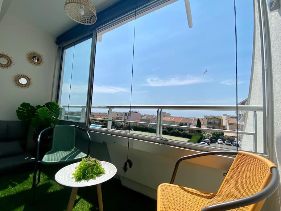 Balkón nebo terasa v ubytování *Les Voiliers, Studio, Vue sur Mer, Wifi, Parking*
