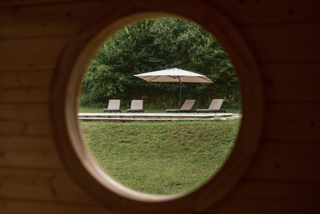 Zahrada ubytování Manoir de Laroque Delprat