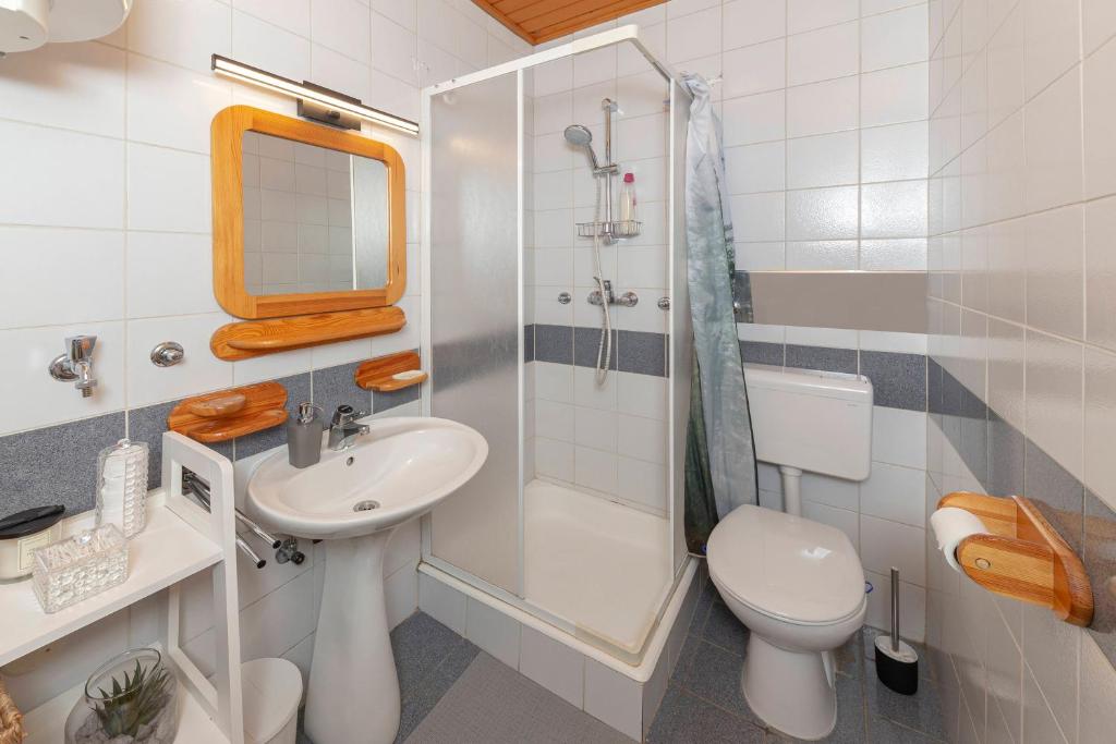 Koupelna v ubytování Apartma Alpine Space, Kranjska Gora - Center