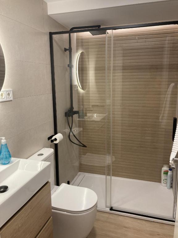 A bathroom at Bravo Murillo Apartments