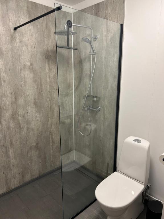 Koupelna v ubytování Bjarkarholt Guesthouse
