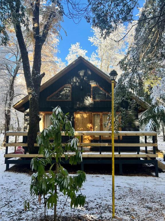 Cabañas Bosque las Trancas en invierno