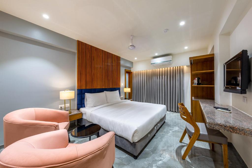 TV a/nebo společenská místnost v ubytování Hotel Nalanda