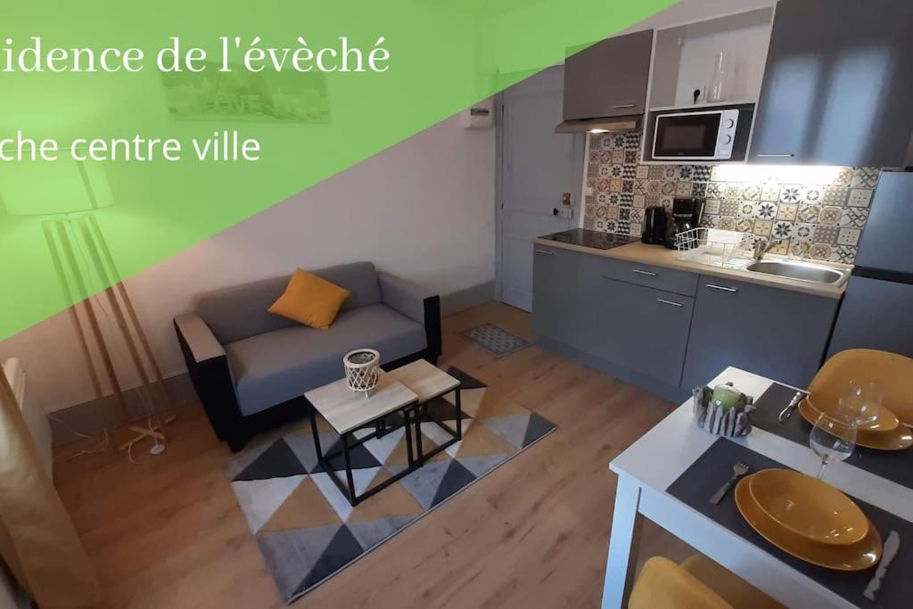 Кухня или мини-кухня в Residence de l évèché 4
