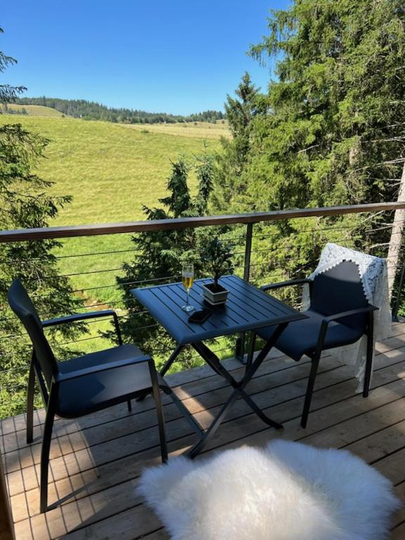 Balkón nebo terasa v ubytování Les Écrins du Val de Mouthe, JURA