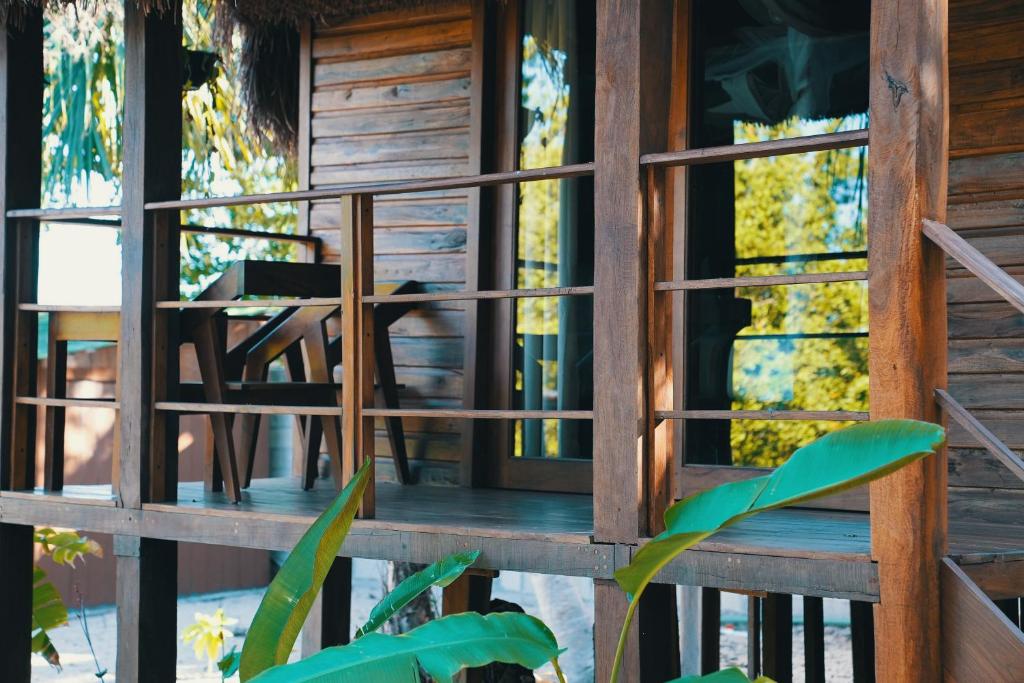 Balkón nebo terasa v ubytování Bluebayou Bacalar