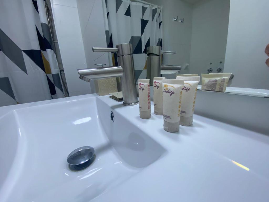 Vannituba majutusasutuses Epicentro Suites Apart Hotel - Temuco
