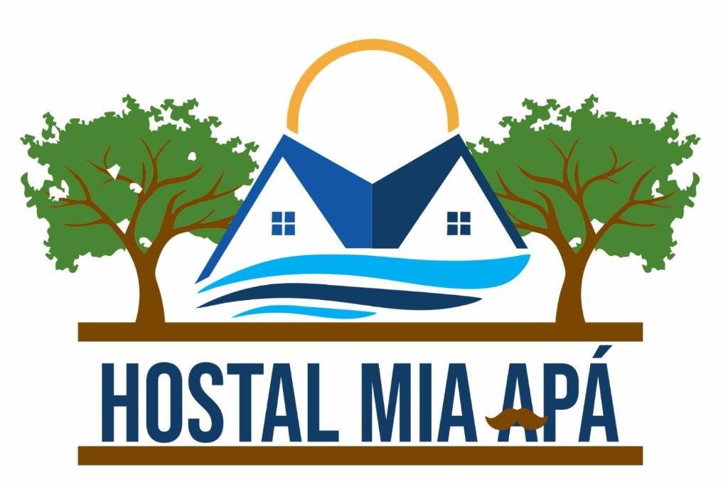 a crest of the hospital miwa apa logo at Hostal Mía Apá in Necoclí