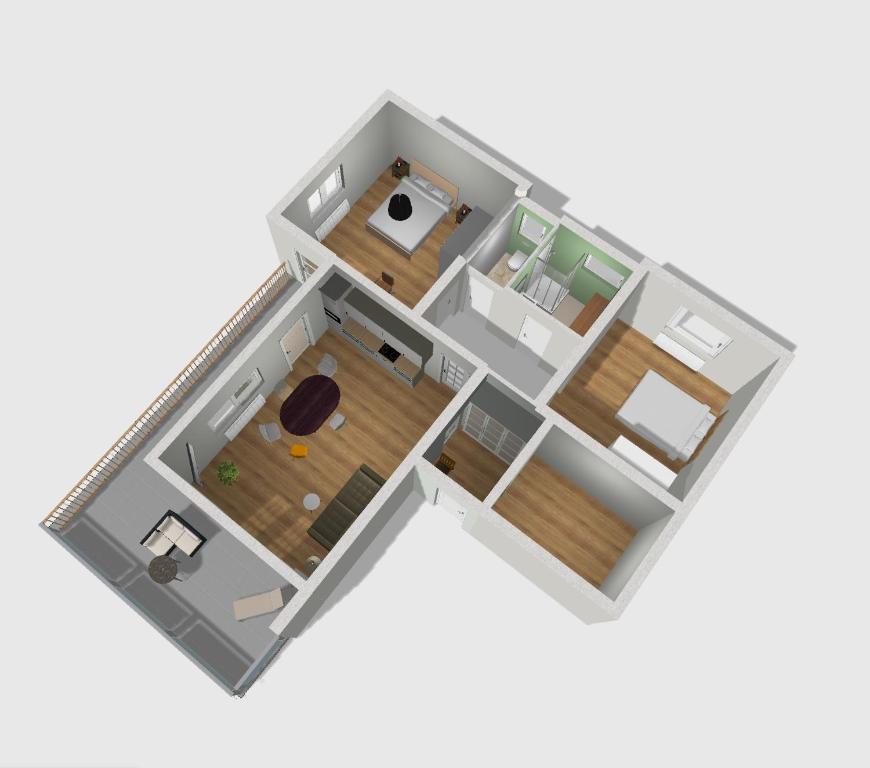Půdorys ubytování Apartment Hildegard