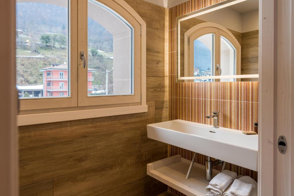 Koupelna v ubytování Bianco Hotel