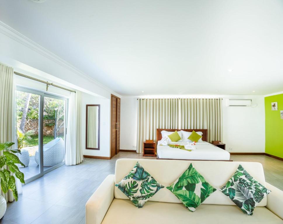 Posezení v ubytování Searenity Beach Villa