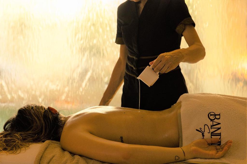 Lázně a/nebo wellness v ubytování Masseria Bandino & Spa