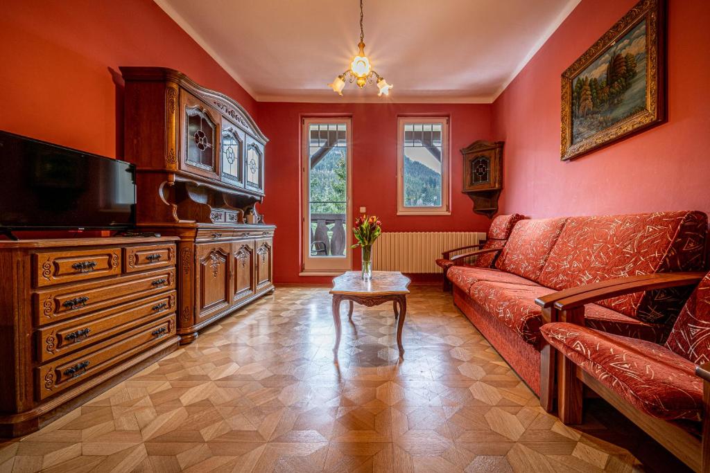 Kuchyň nebo kuchyňský kout v ubytování Hotel Sepetná