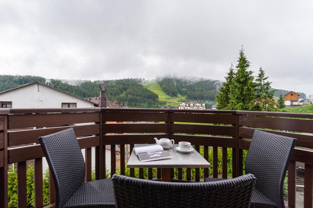 Balkón nebo terasa v ubytování Graal resort