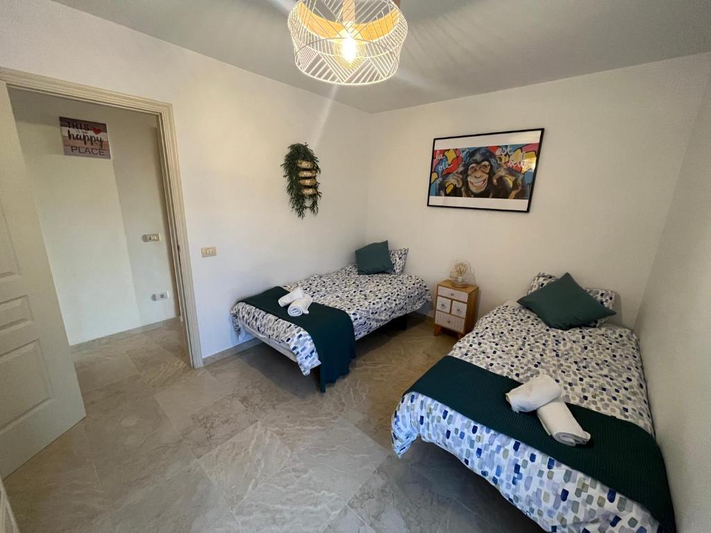 Voodi või voodid majutusasutuse penthouse with great sea view and natural reserve - magnificent swimming pool - calm and bright toas