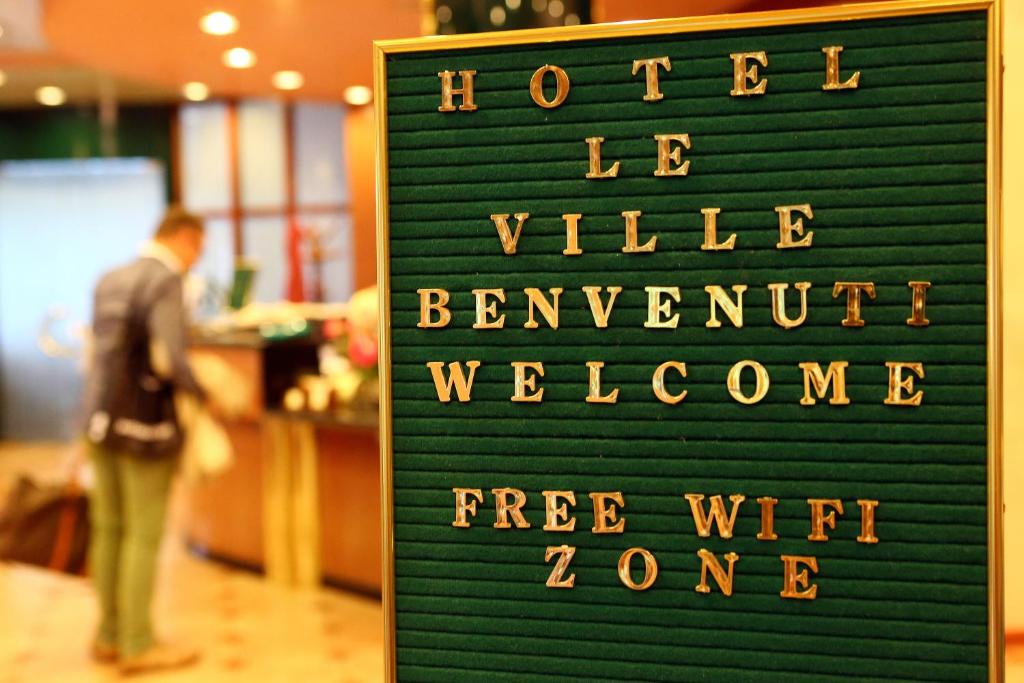 Certifikát, hodnocení, plakát nebo jiný dokument vystavený v ubytování Hotel Le Ville