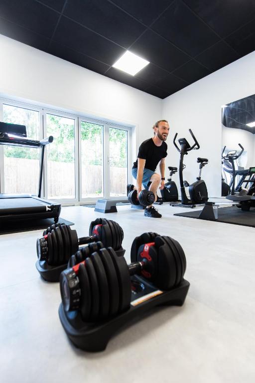 Fitness centrum a/nebo fitness zařízení v ubytování Villa de Beyaerd
