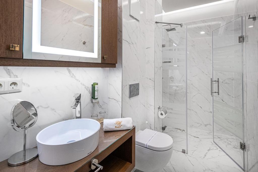 Koupelna v ubytování Betekints Wellness Hotel