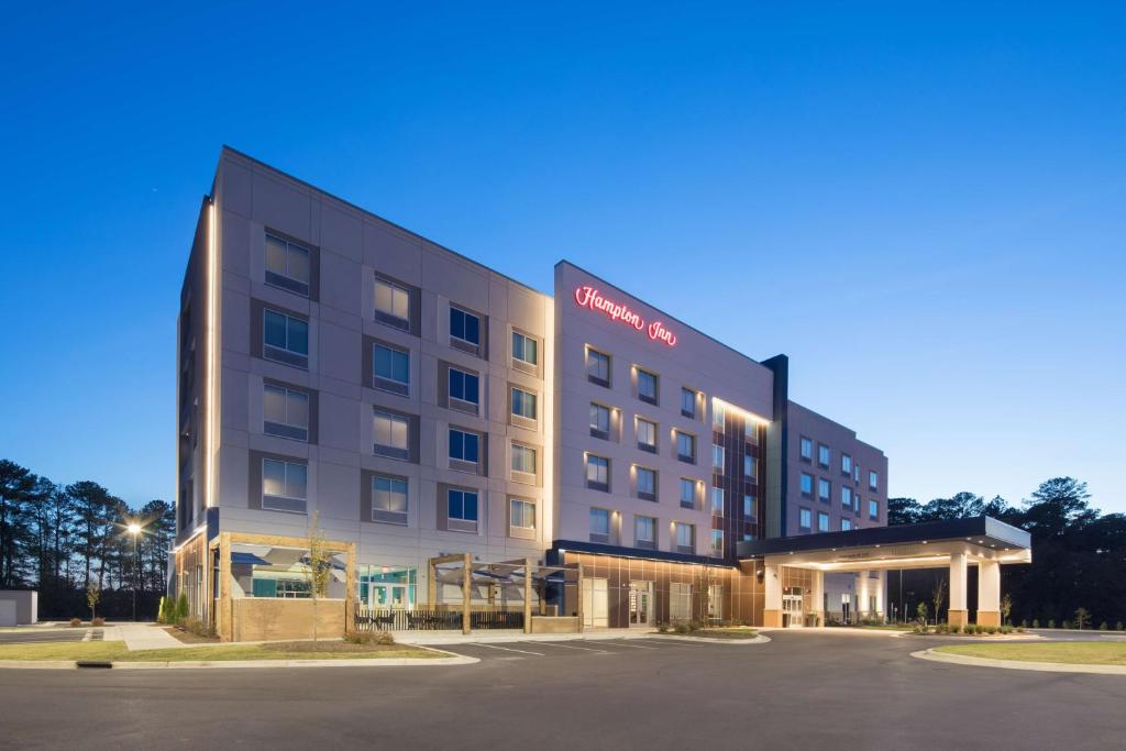 a rendering of the hotel front of the building at Hampton Inn Smithfield Selma, NC in Smithfield