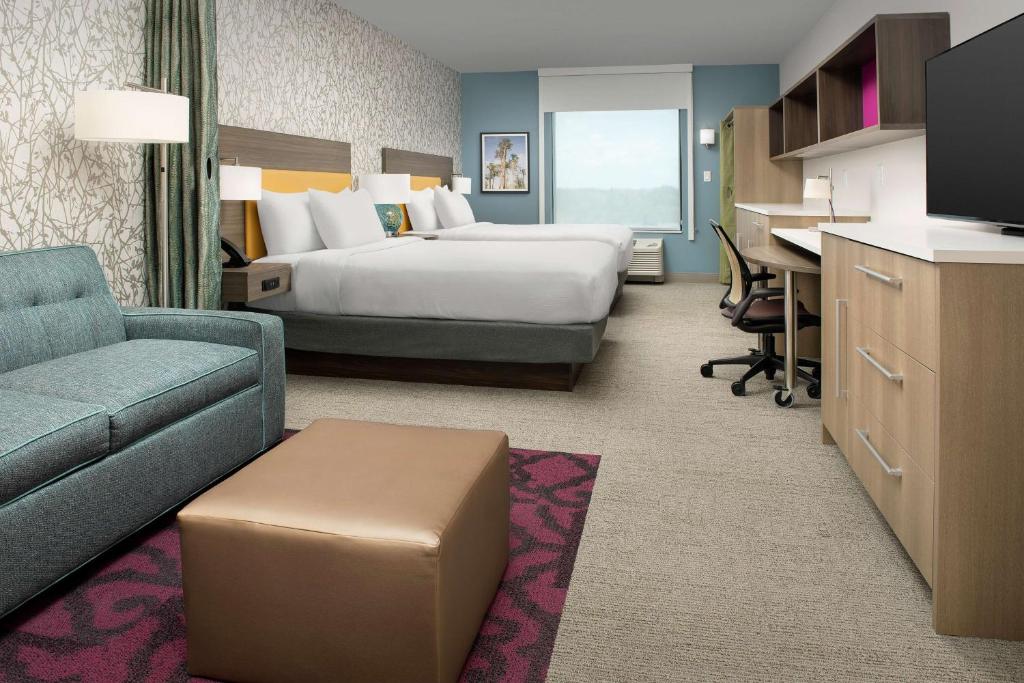 Home2 Suites by Hilton Orlando Downtown, FL - Queenstudio Met 2 Queensize Bedden - Niet-roken