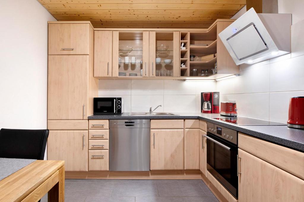 Kuchyň nebo kuchyňský kout v ubytování Haus Fritz