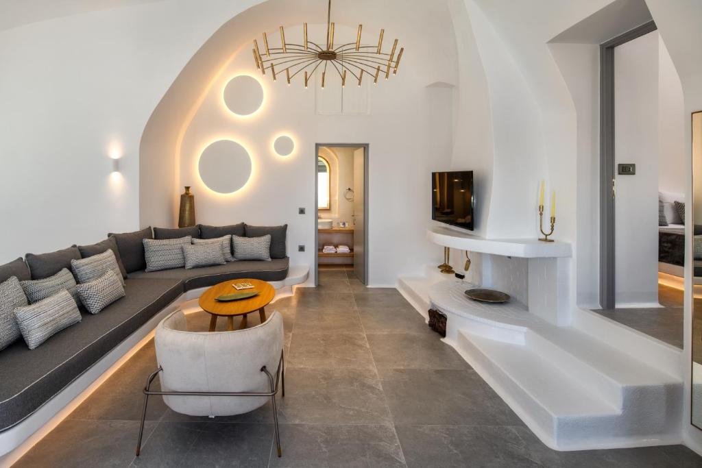 Posezení v ubytování Eteoro Suites