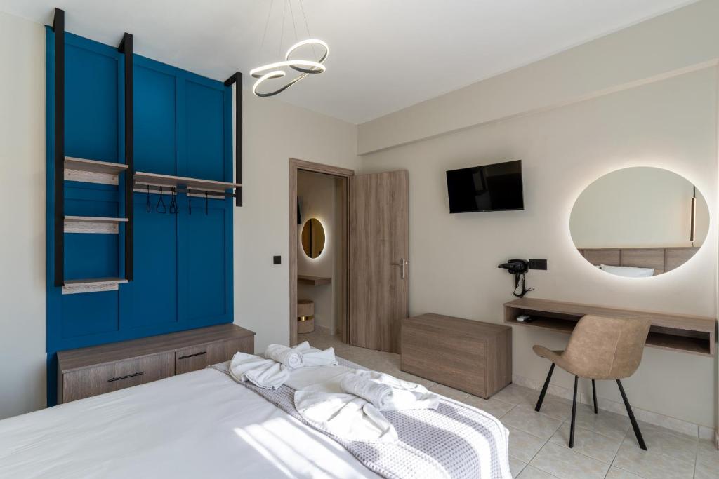 Postel nebo postele na pokoji v ubytování Hera Zakynthos Hotel
