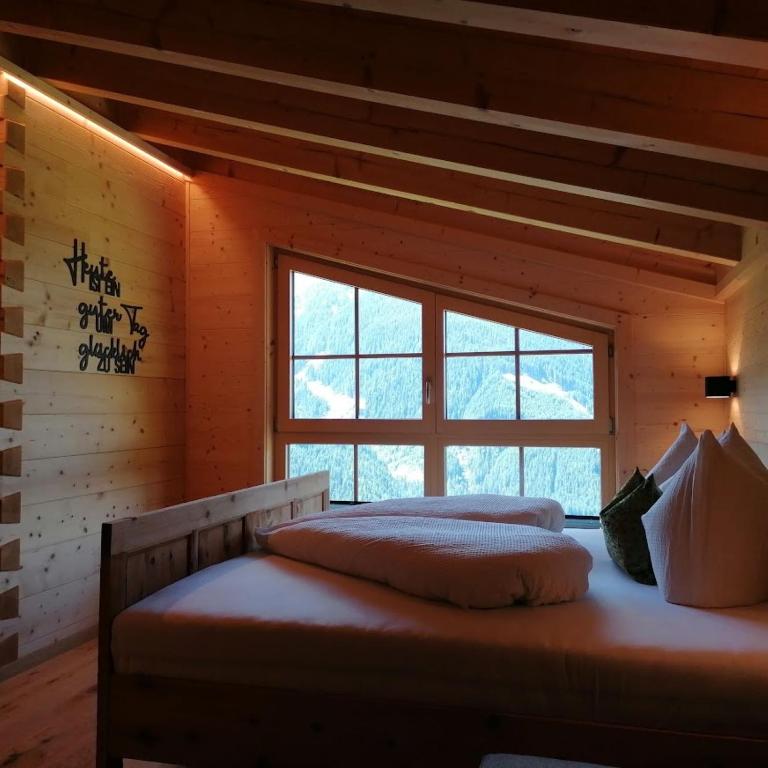 Postel nebo postele na pokoji v ubytování Wieslhütte
