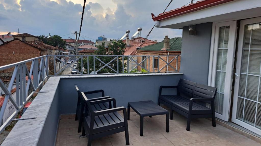 Balkón nebo terasa v ubytování Foleza